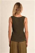 Molly Bracken canotta in maglia kaki - immagine 4