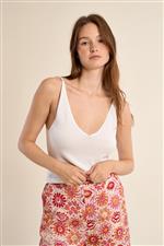 Molly Bracken canotta V bianca