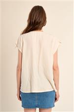 Molly Bracken t-shirt V crema - immagine 3