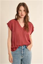 Molly Bracken t-shirt V terra cotta