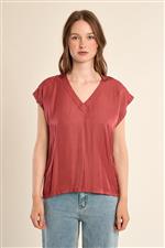 Molly Bracken t-shirt V terra cotta - immagine 3