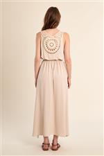 Molly Bracken abito ricamo dietro crema - immagine 3