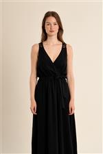 Molly Bracken abito ricamo dietro nero - immagine 3