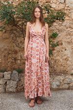 Molly Bracken abito lungo fantasia arancio - immagine 4