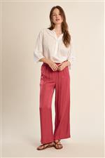 Molly Bracken pantalone cinto elastico terracotta