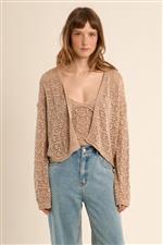 Molly Bracken cardigan in maglia beige - immagine 4