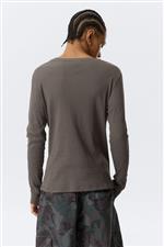 Weekday maglia serafino fango - immagine 2