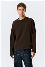 Weekday t-shirt manica lunga marrone