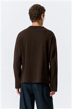 Weekday t-shirt manica lunga marrone - immagine 3