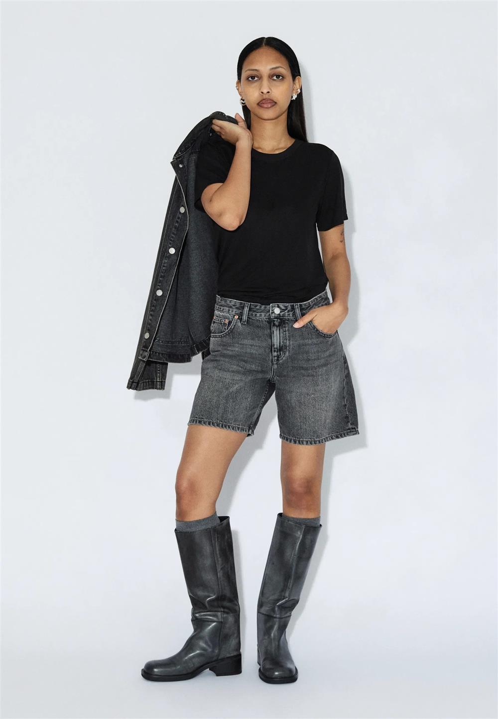 Dr_Denim_Hill_shorts_mid_grey Dr Denim Hill shorts mid grey - immagine 1