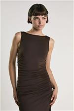 Glamourous abito midi marrone - immagine 4