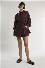 Glamorous camicione pizzo burgundu