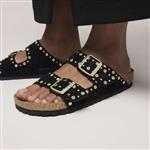 Birkenstock Arizona rivet pelle scamosciata nera - immagine 5