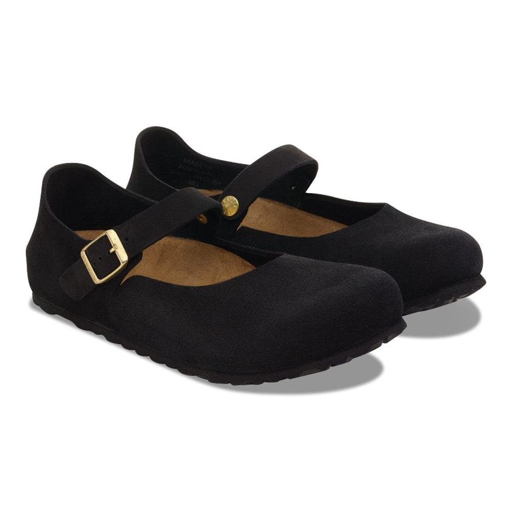 Birkenstock ballerina Mantova pelle scamosciata nera