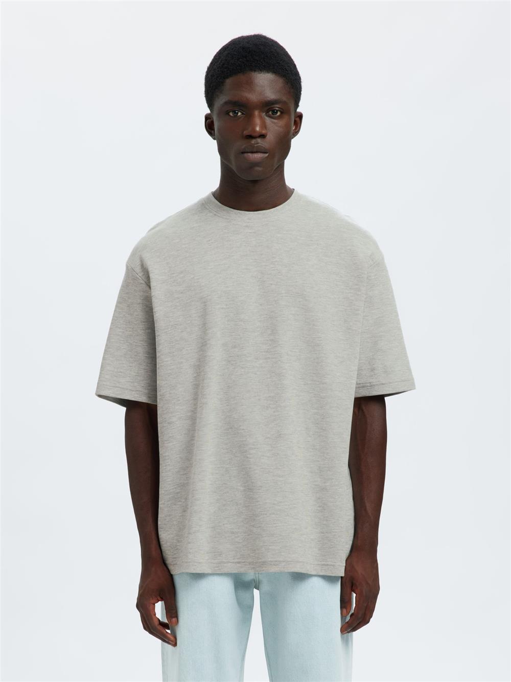 Selected_t-shirt_oversize_Oscar_grigia Selected t-shirt oversize Oscar grigia - immagine 1