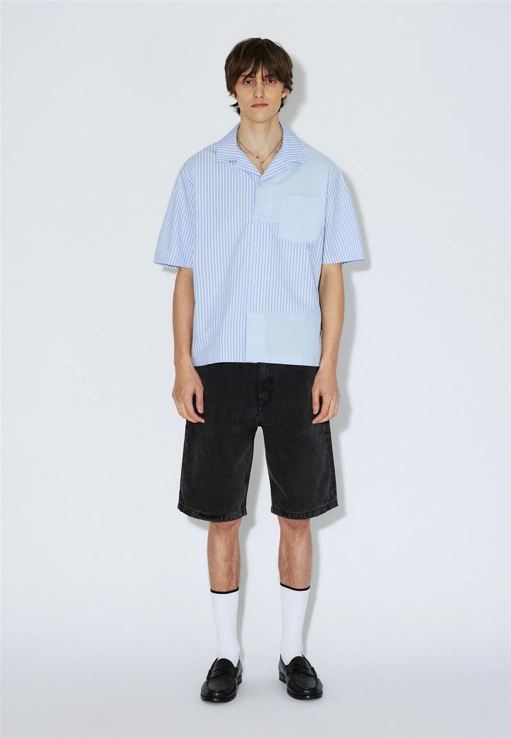 Dr_Denim_camicia_stripe_celeste Dr Denim camicia stripe celeste - immagine 1