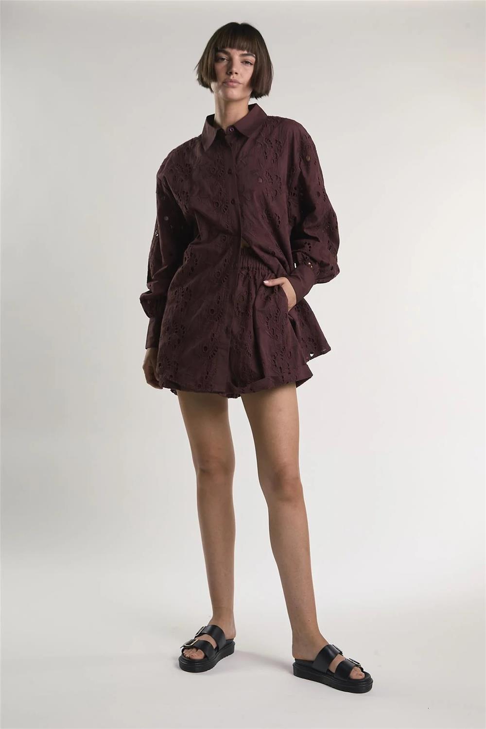 Glamorous_camicione_pizzo_burgundu Glamorous camicione pizzo burgundu - immagine 1