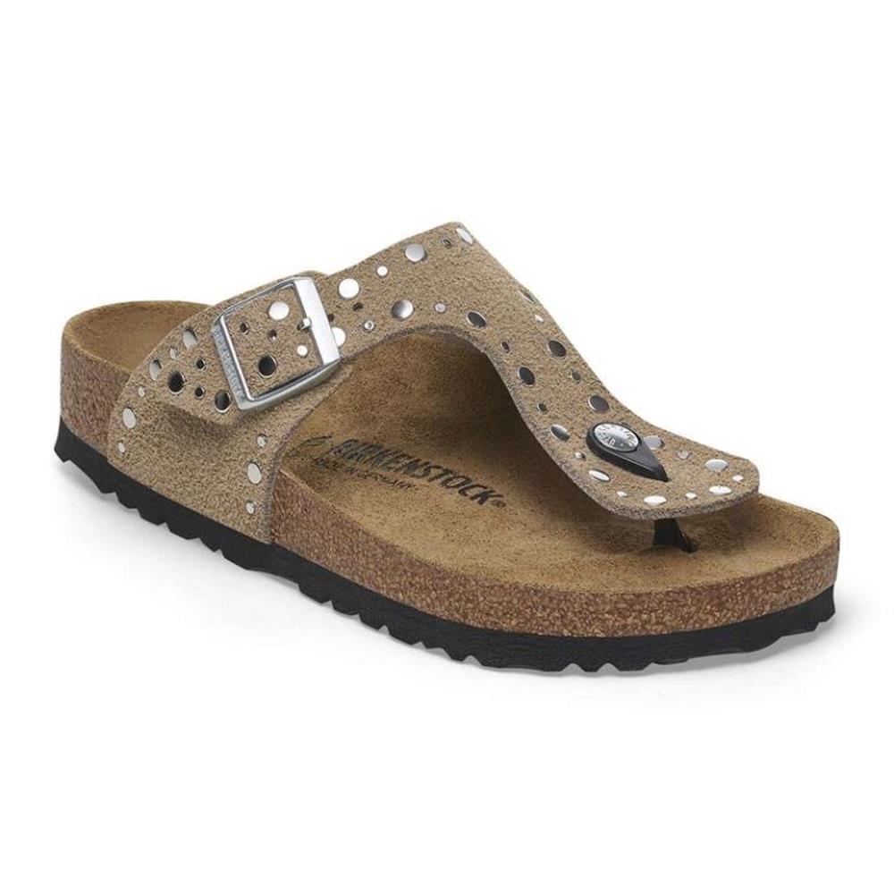 Birkenstock_infradito_Gizeh_rivet_taupe_calzata_uomo Birkenstock infradito Gizeh rivet taupe calzata uomo - immagine 1