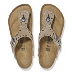 Birkenstock infradito Gizeh rivet taupe calzata uomo - immagine 2