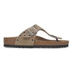 Birkenstock infradito Gizeh rivet taupe calzata uomo - immagine 3