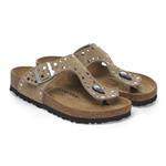 Birkenstock infradito Gizeh rivet taupe calzata uomo - immagine 4