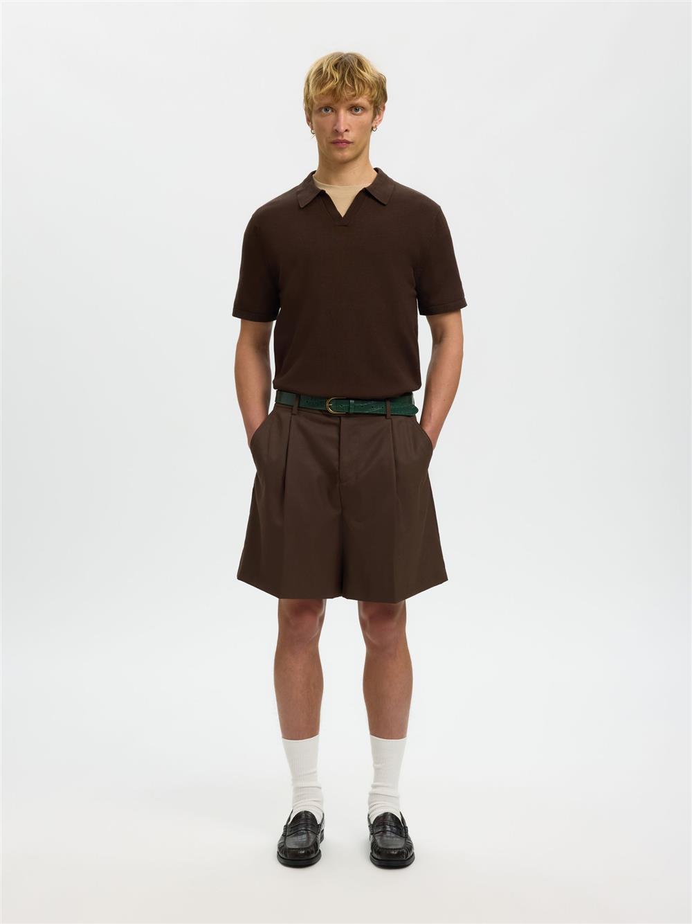 Selected_bermuda_loose_otto_marrone Selected bermuda loose otto marrone - immagine 1