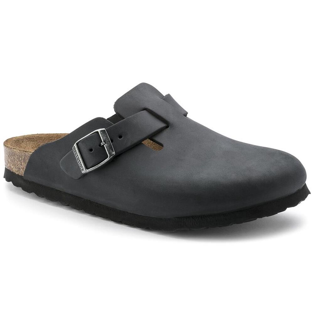 Birkenstock_Boston_in_pelle_nera_calzata_donna Birkenstock Boston in pelle nera calzata donna - immagine 1