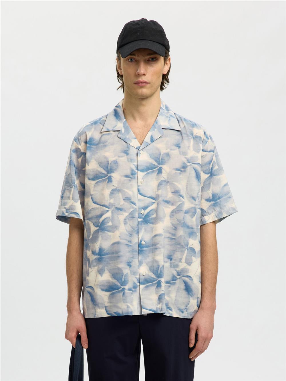 Selected_camicia_californiana_fantasia_blu Selected camicia californiana fantasia blu - immagine 1