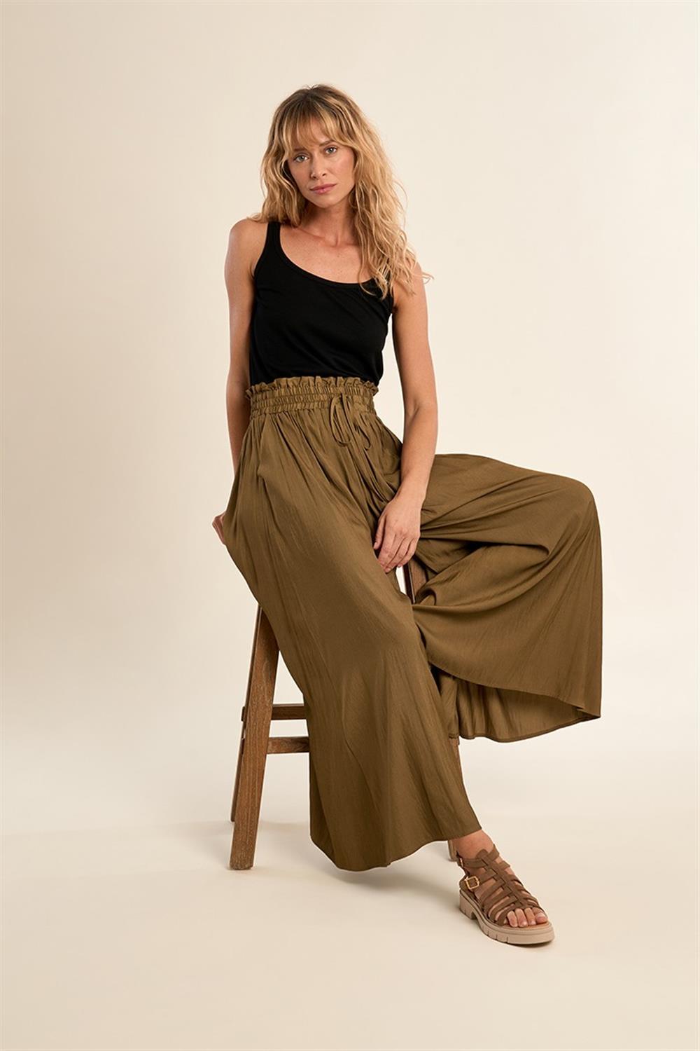 Molly_Bracken_pantalone_largo_kaki Molly Bracken pantalone largo kaki - immagine 1