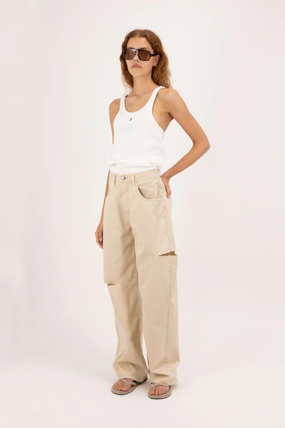 Icon_Denim_jeans_Poppy_strappi_desert Icon Denim jeans Poppy strappi desert - immagine 1