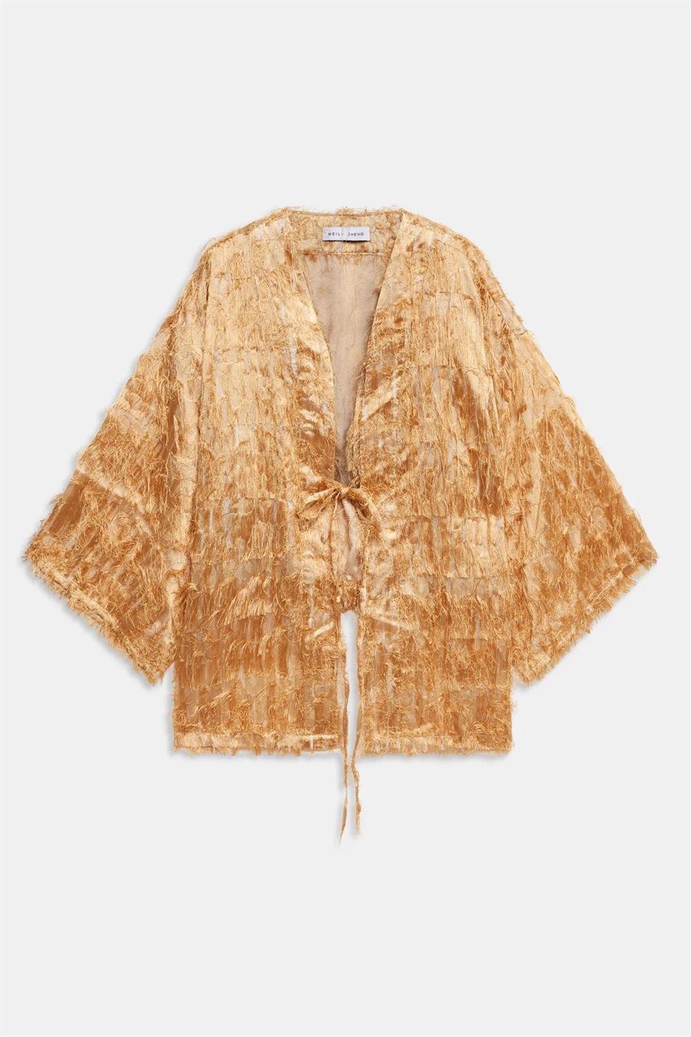 Weili_Zheng_giacca_Kimono_oro Weili Zheng giacca Kimono oro - immagine 1