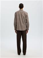 Selected camicia check fango - immagine 2