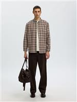 Selected camicia check fango - immagine 3