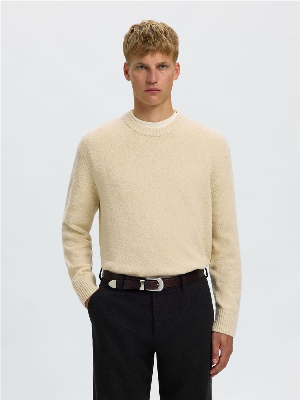 Selected_maglioncino_caldo_cotone_panna Selected maglioncino caldo cotone panna - immagine 1