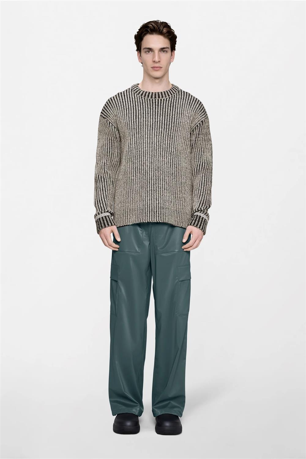 Rains_maglione_Sapa_coste_bianco_nero Rains maglione Sapa coste bianco nero - immagine 1