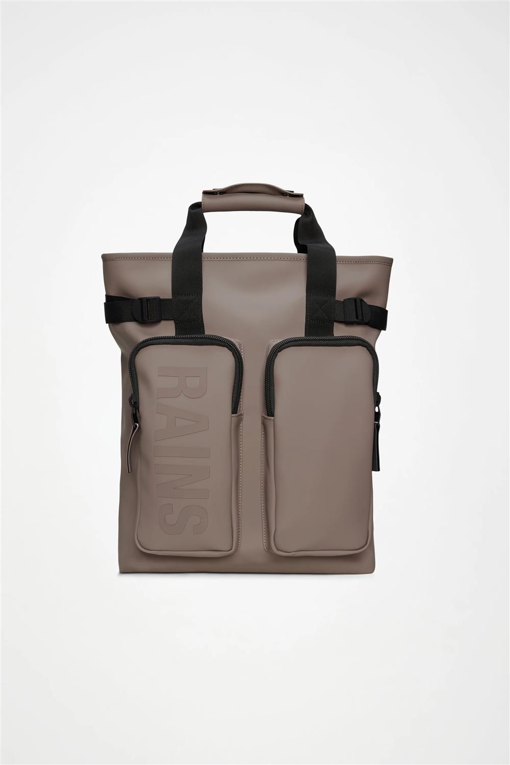 Rains_Texel_Tote_bacckpack_fango Rains Texel Tote bacckpack fango - immagine 1