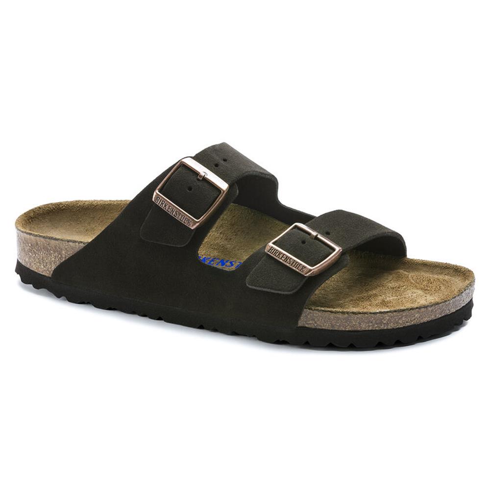 Birkenstock_Arizona_pelle_scamosciata_mocha_calzata_uomo Birkenstock Arizona pelle scamosciata mocha calzata uomo - immagine 1