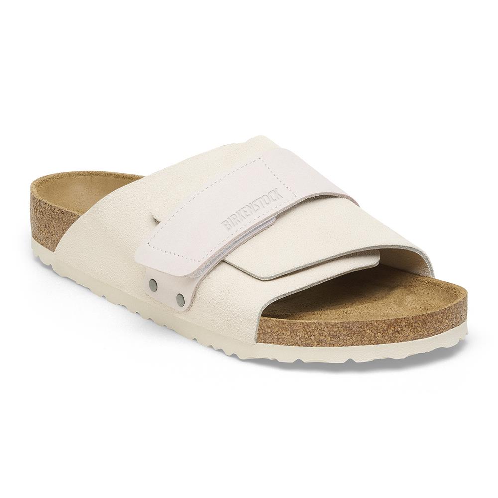 Birkenstock_Kyoto_pelle_scamosciata_bianca_calzata_uomo Birkenstock Kyoto pelle scamosciata bianca calzata uomo - immagine 1