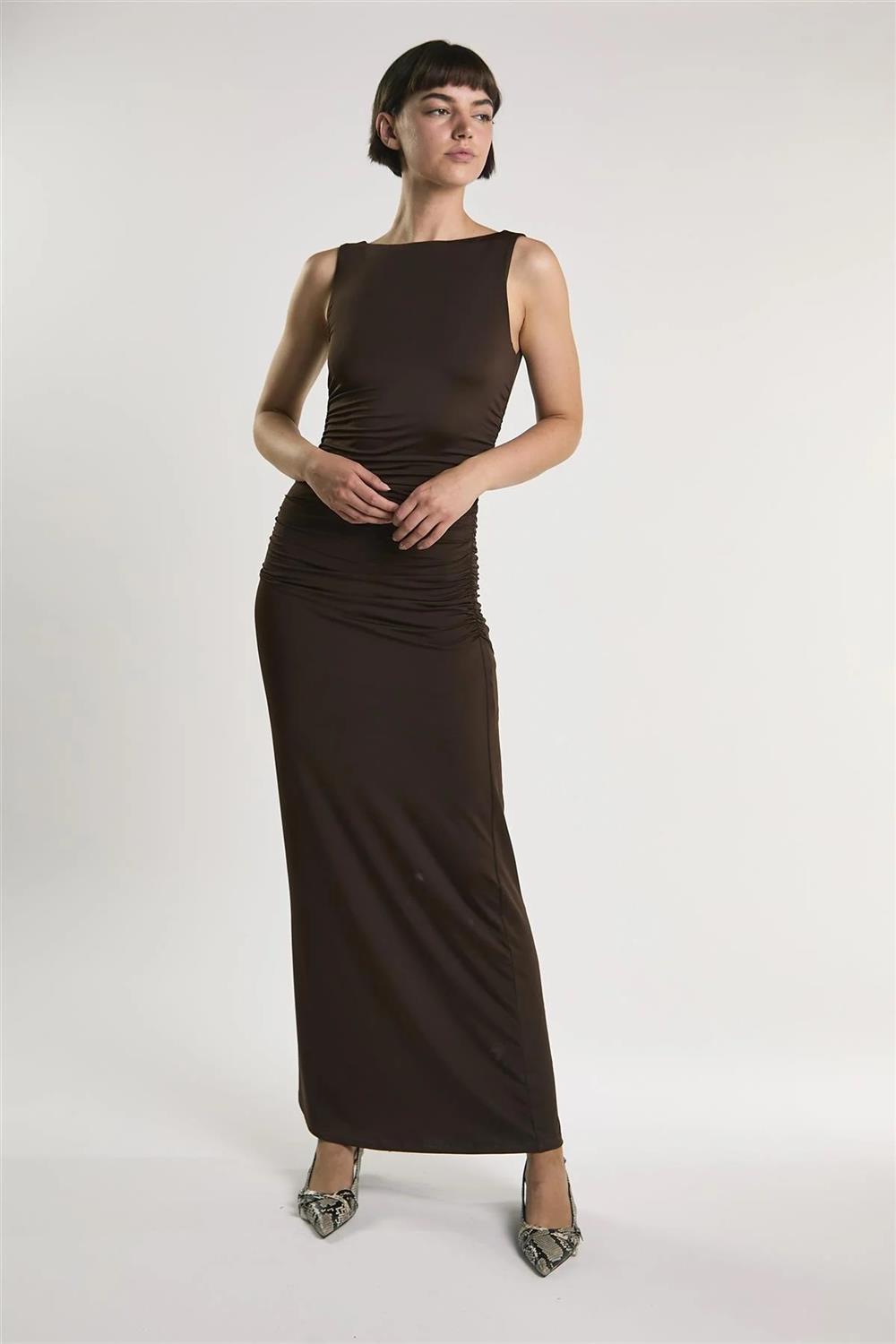 Glamourous_abito_midi_marrone Glamourous abito midi marrone - immagine 1