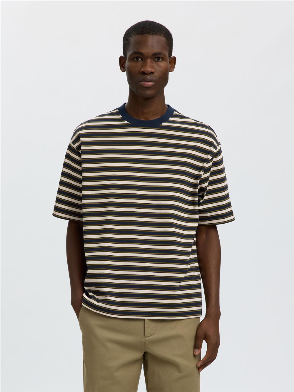 Selected_t-shirt_rigata_blu Selected t-shirt rigata blu - immagine 1