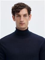 Selected dolcevita 100% lana merino blu - immagine 3