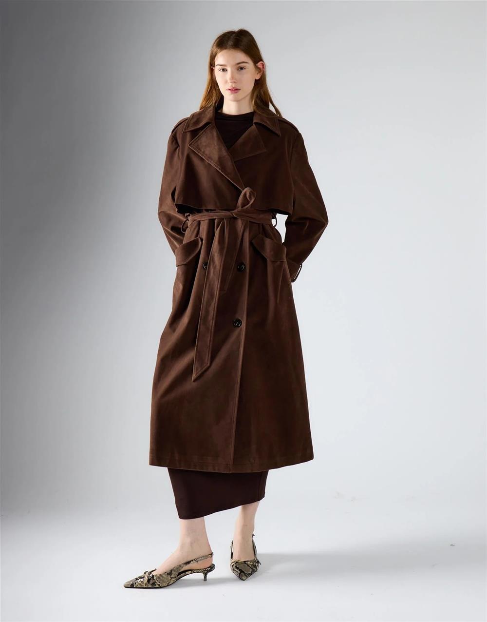 Glamourus_trench_eco_cioccolato Glamourus trench eco cioccolato - immagine 1