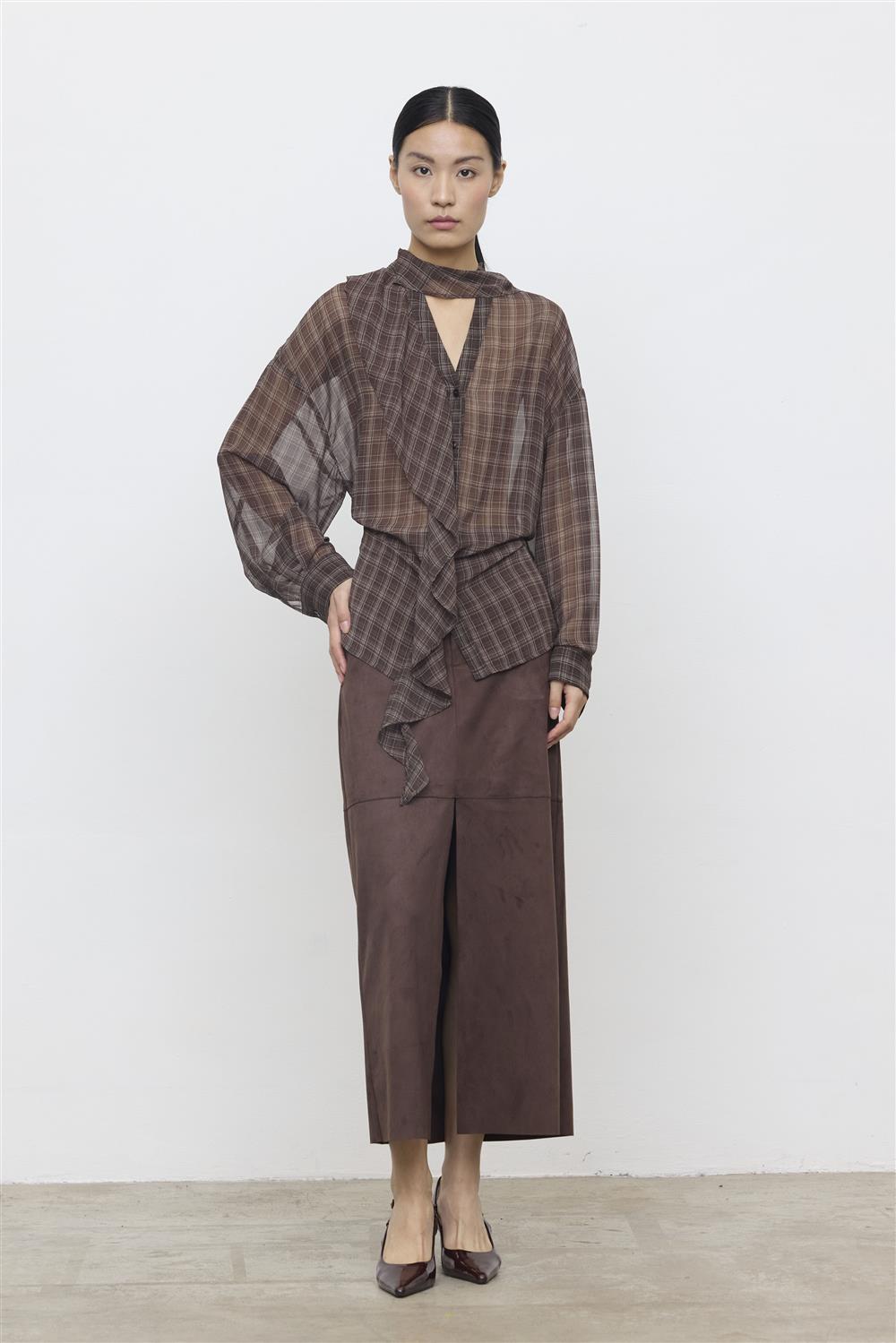 Eleh_camicia_check_marrone Eleh camicia check marrone - immagine 1