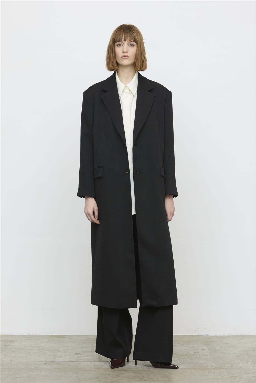 Eleh_cappotto__monopetto_nero Eleh cappotto monopetto nero - immagine 1